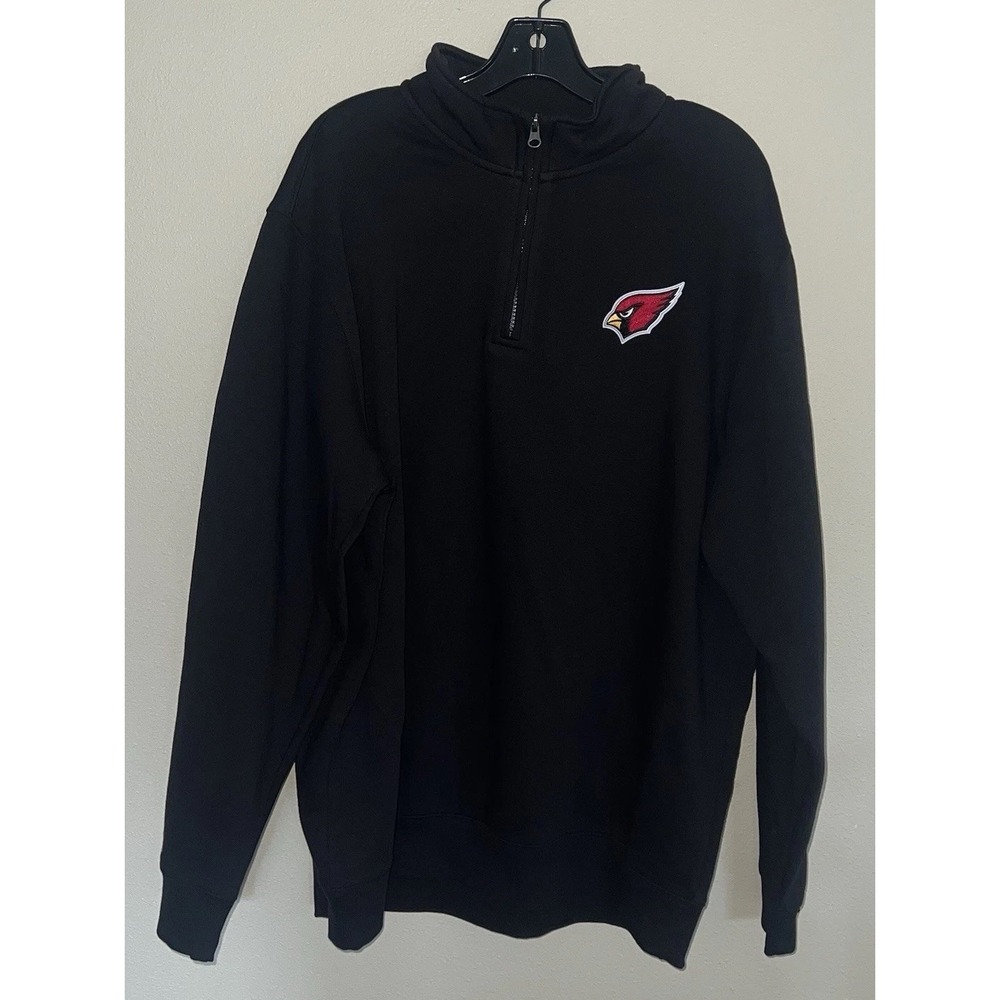 Antigua Quarter Zip Jacket Mens XL Black NFL Arizona Cardinals Victory QZ Mock